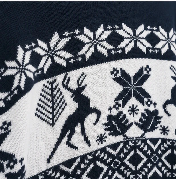 Jersey de invierno con motivos nórdicos de ciervos – TQF – Talla L – Cálido y de moda – photo 4